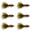 Dark Olive Bead Head Crystal Woolly Bugger Classic Streamer Flies - Set of 6 Trout Fly Fishing Flies - Hook Size 4
