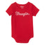 Bright Red Wrangler Infant Onesie with Logo - Korvel