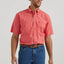 Men's Red Plaid Wrangler Short Sleeve Shirt - Korvel