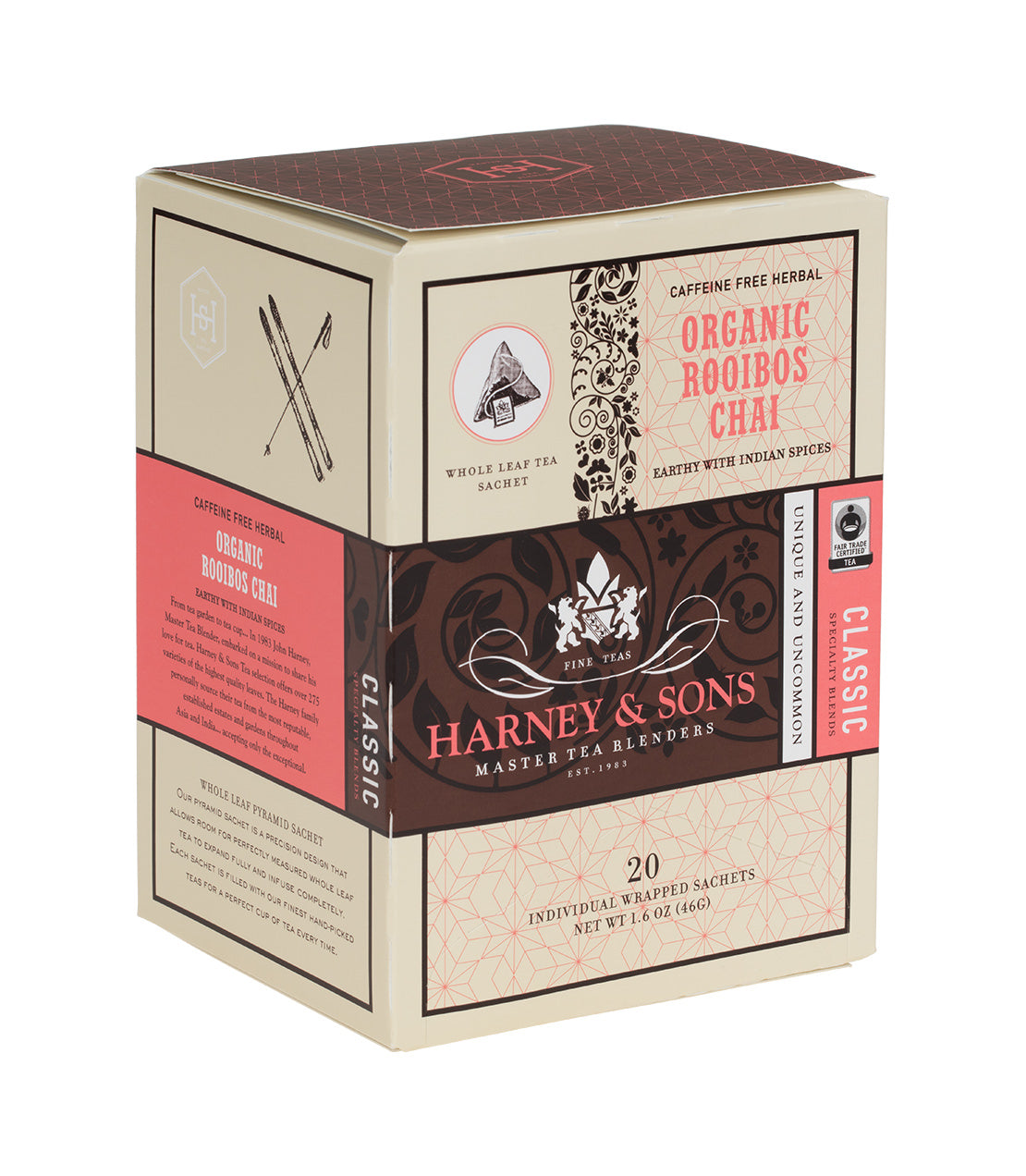 Chai de Rooibos Orgánico - Caja de 20 Bolsitas