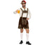 Costume de Bavarois pour hommes pour Oktoberfest avec chapeau de bière - X-Large