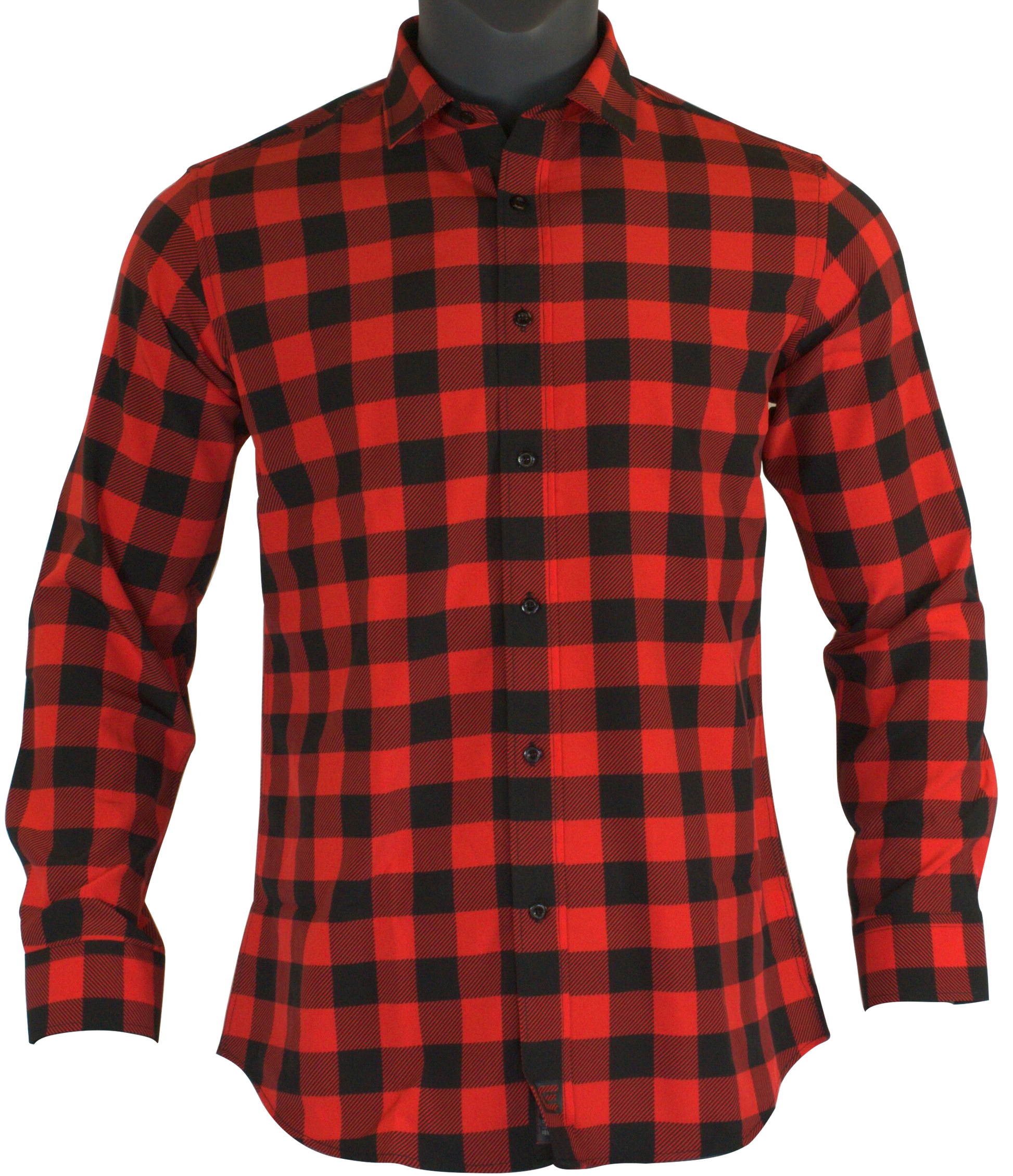 Titan Performance Long Sleeve Shirt - Black/Red Plaid - Korvel