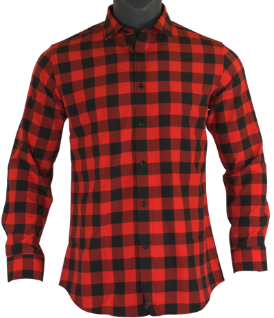 Titan Performance Long Sleeve Shirt - Black/Red Plaid - Korvel