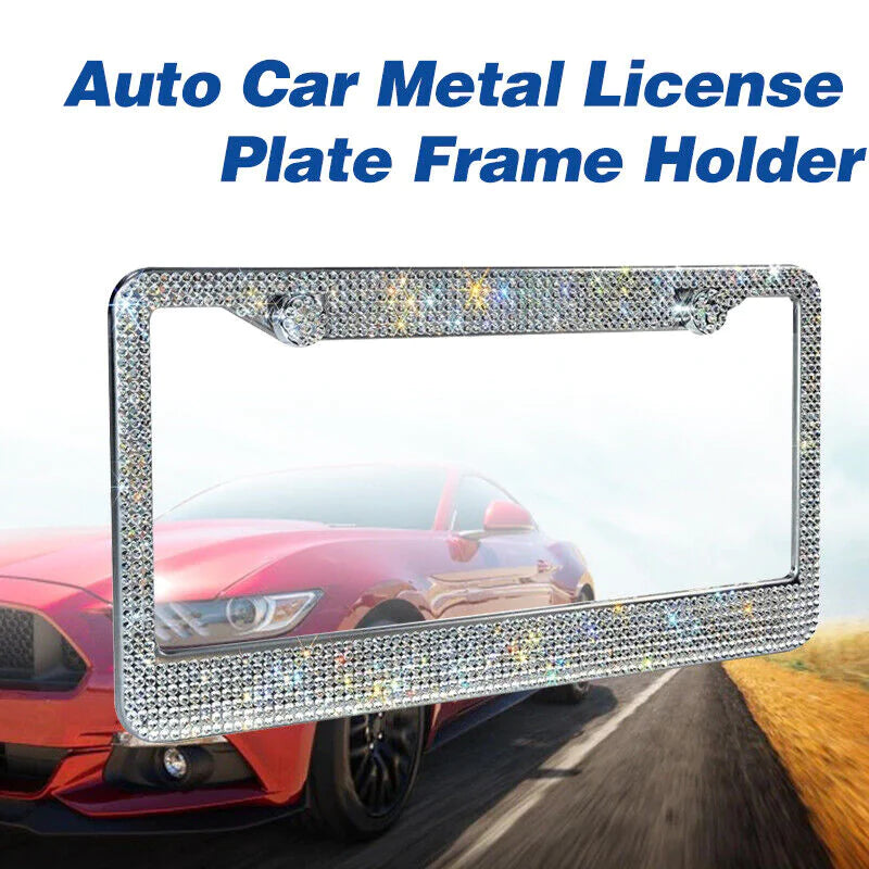 Juego de Marcos para Placas de Licencia con Brillantes Strass