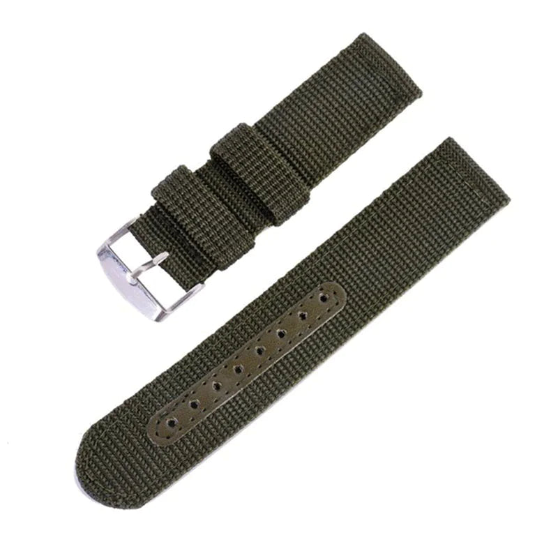 Bracelet de montre en nylon canvas militaire premium - 18mm à 24mm