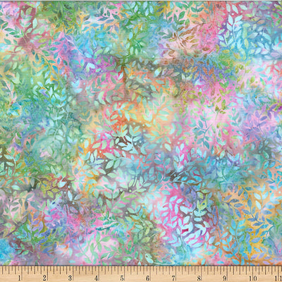 Taffy Bali Batik Packed Leaves Cotton Fabric - 44"/45" Per Yard