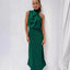 Elegant Women's Maxi Dress in Luxurious Satin