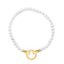 18K Yellow Gold Vermeil Pearl Infinity Lock Tennis Bracelet