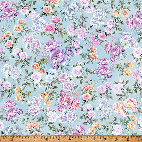 Tela de Algodón Hyacinth Floral Soiree por Yarda