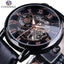 Men's Luxury Mechanical Watch with Leather Band