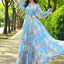 Elegant Floral Printed Maxi Dress