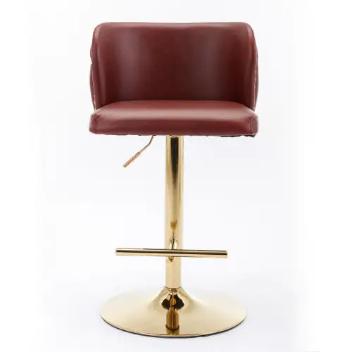 Modern Adjustable Swivel Bar Stools with Tufted Back