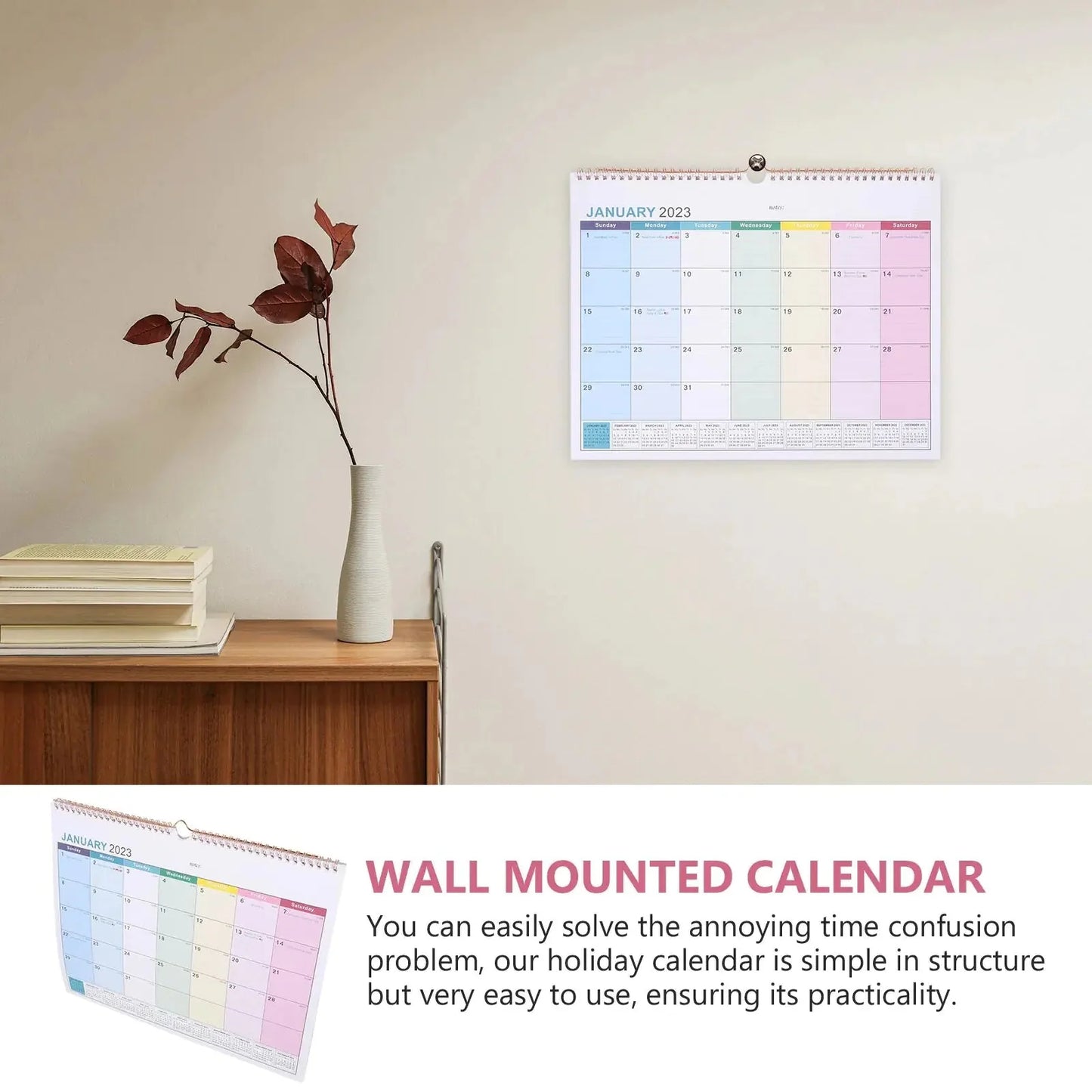 Large Wall Calendar for Home and Office Organization