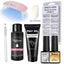 Kit de Poly Gel pour Nail Art Français avec Pinceau UV et Conseils d'Ongles