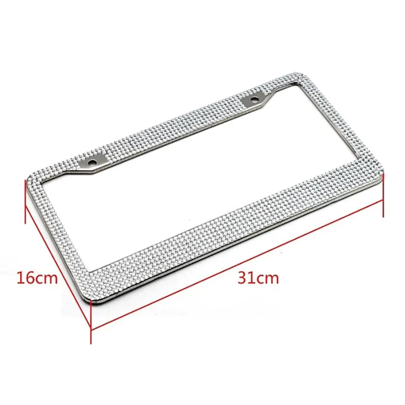 Juego de Marcos para Placas de Licencia con Brillantes Strass