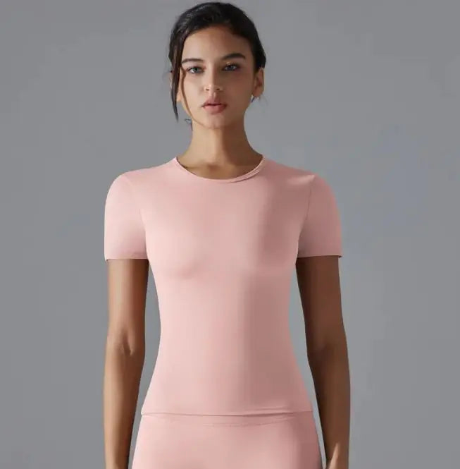 T-shirt de sport unie pour femmes