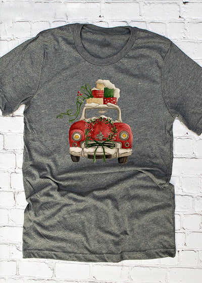 Red Car Christmas T-Shirt - Korvel