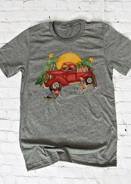 Red Truck Christmas T-Shirt