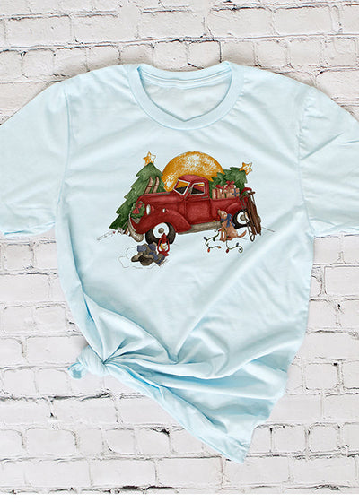 Red Truck Christmas T-Shirt - Korvel