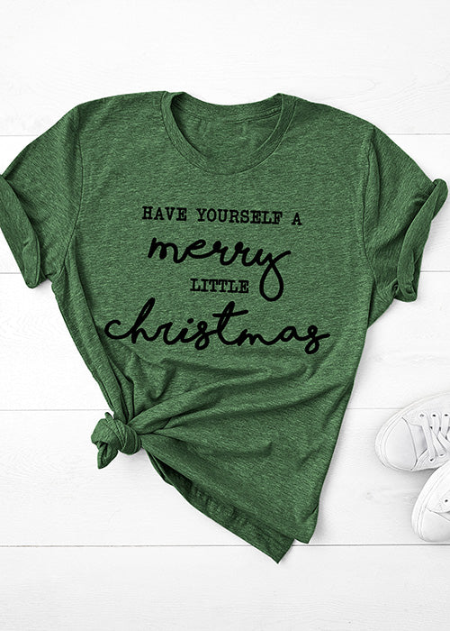 Camiseta Feliz Navidad XMS0018GRN