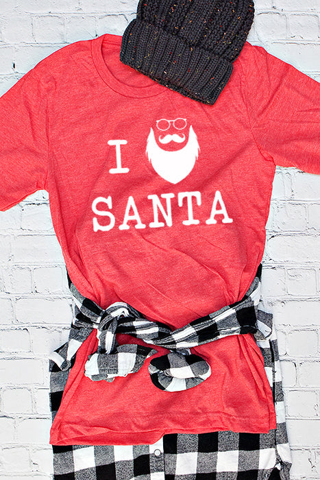 Festive Santa Love Tee - Unisex Comfort - Korvel