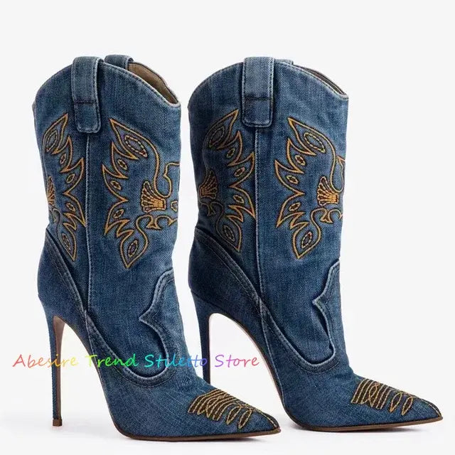 Tacones Elegantes de Punta Afila para Invierno