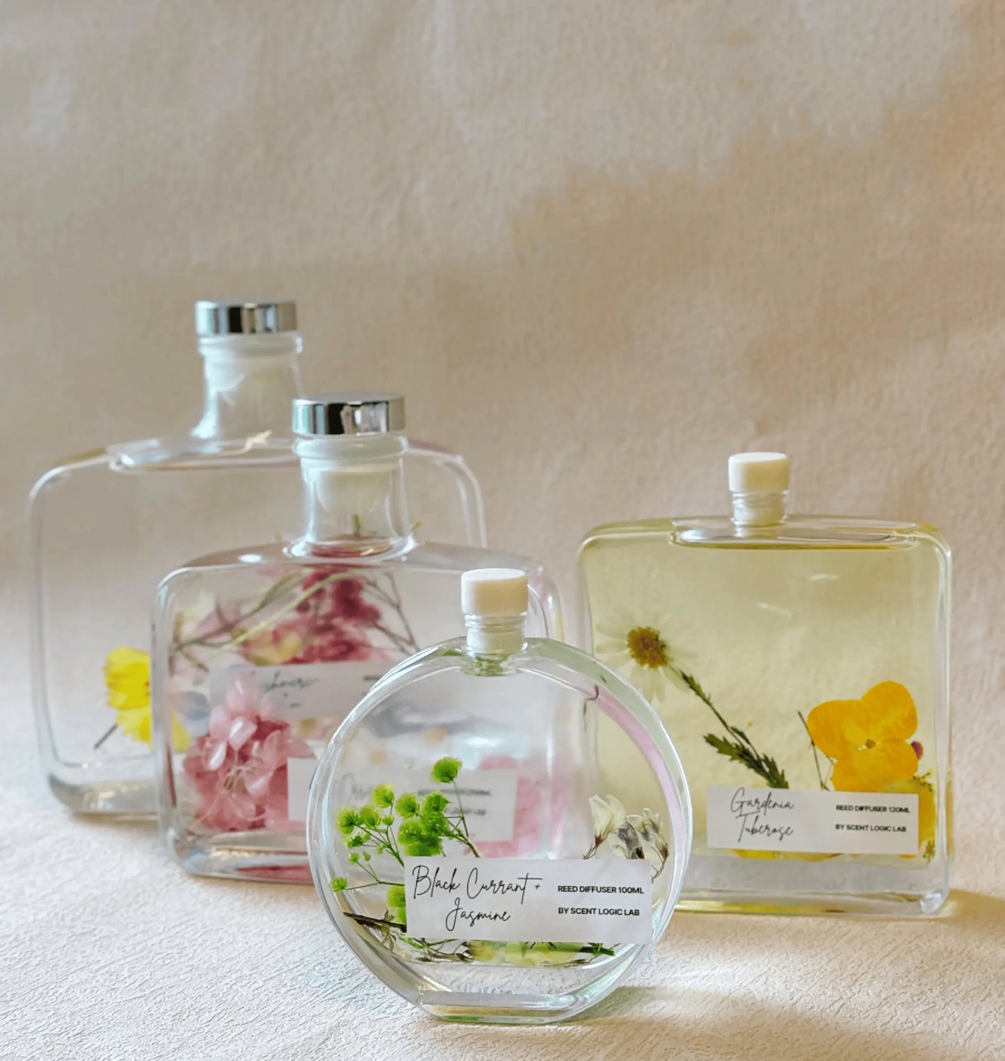 Diffuseur de parfum en roseaux botanique 6,8 oz - Parfum d'intérieur élégant