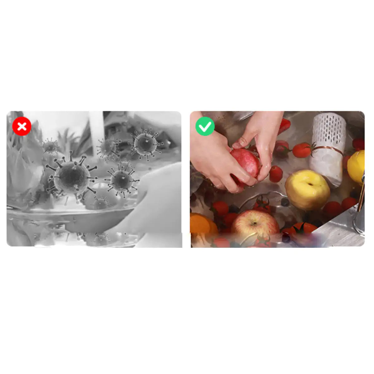 PureTech Nettoyeur Ultrasonique de Fruits et Légumes
