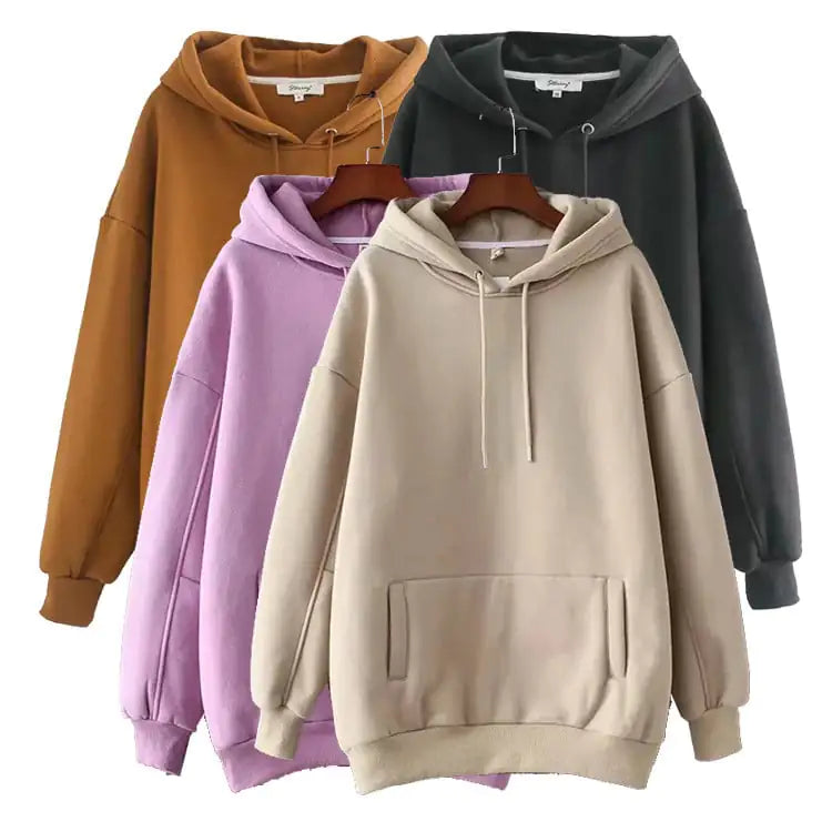 Hoodie en Velours Plus Décontracté pour Toutes les Saisons
