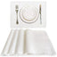 Set de 4 sets de table en lin coton blanc Letjolt pour table à manger