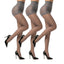 EVERSWE Women's Sheer Tights 20D - High Waist Control Top - 3 Pairs