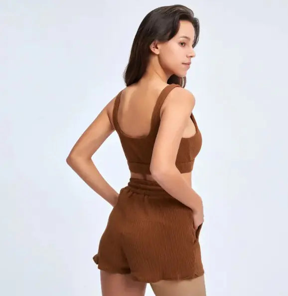 Premium Loose Short Sleeve Yoga Suit