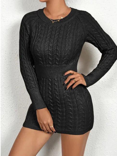 Vestido Bodycon de Punto Cozy Twist para Mujer