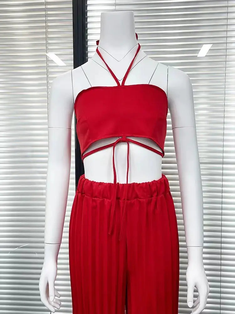 Ensemble jupe et haut uni pour femmes printemps 2023