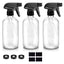 Bouteilles en verre transparent de 16 oz - Pack de 3 avec buse réglable