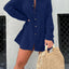 Ensemble de Chemise Longue et Short en Crêpe à Double Couche