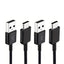 Paquete de 2 cables USB-C de 3 pies para carga y transferencia de datos