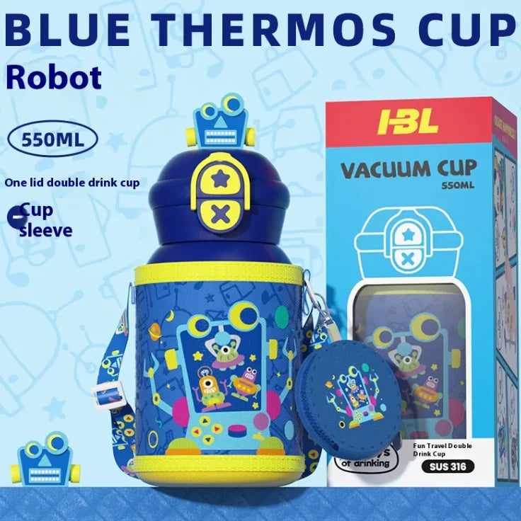 Taza de Vacío de Dibujos Animados - Bebidas Aisladas Divertidas y Funcionales