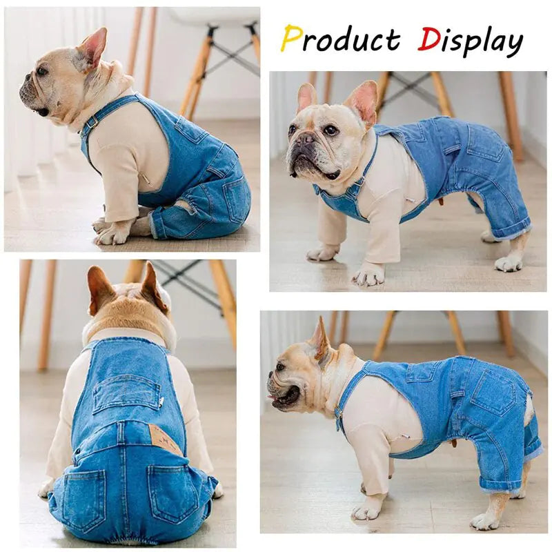 Chic Denim Jumpsuits for Stylish Dogs