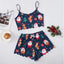 Ensemble de Pyjama Sans Bretelles pour Femmes à Thème de Noël