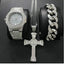 Ensemble de Bijoux Croisés en Diamant Hip Hop de Luxe
