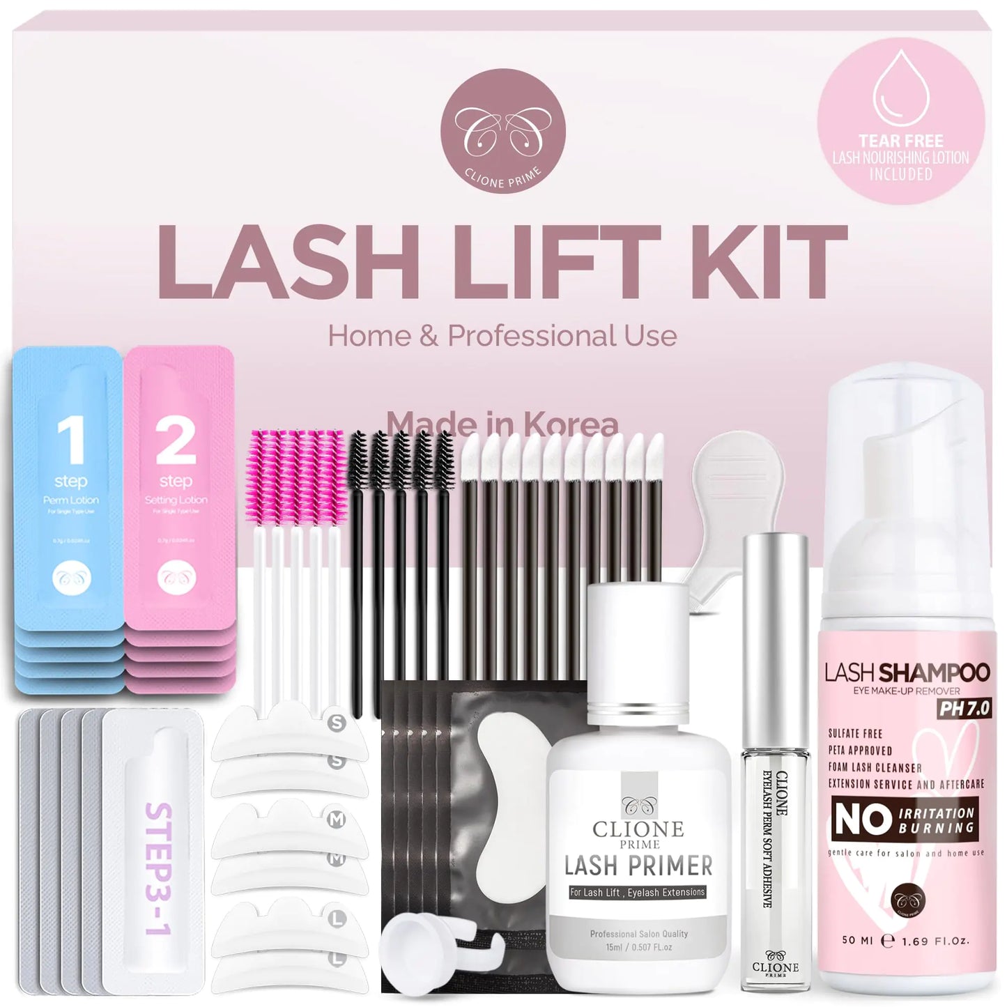 CLIONE PRIME Lash Lift & Brow Lamination Kit - 5 Applications