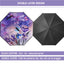 SIEPASA Inverted Reverse Umbrella - Blue Butterfly Design
