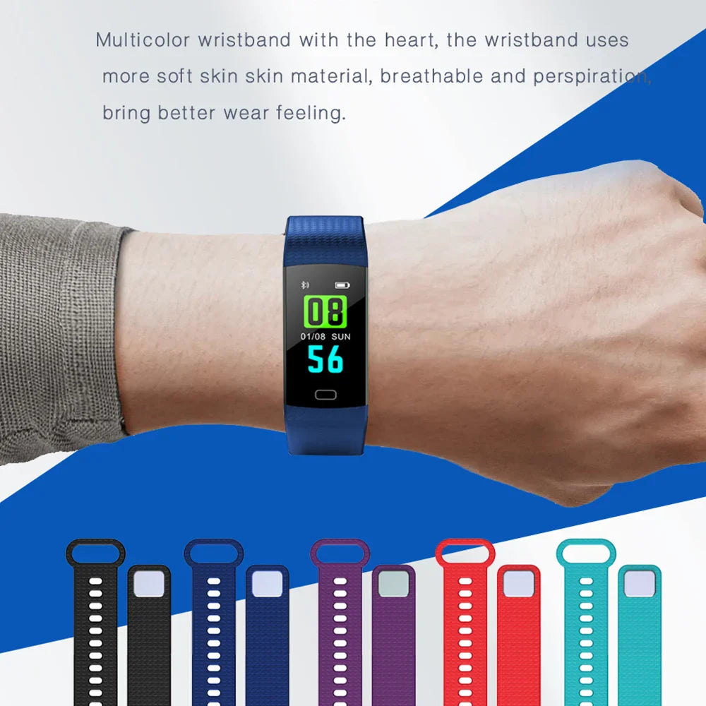 Y5 Bluetooth Smart Bracelet Heart Rate activity fitness tracker Blood Pressure Sport Band Electronic Wristband For Women Men - Korvel