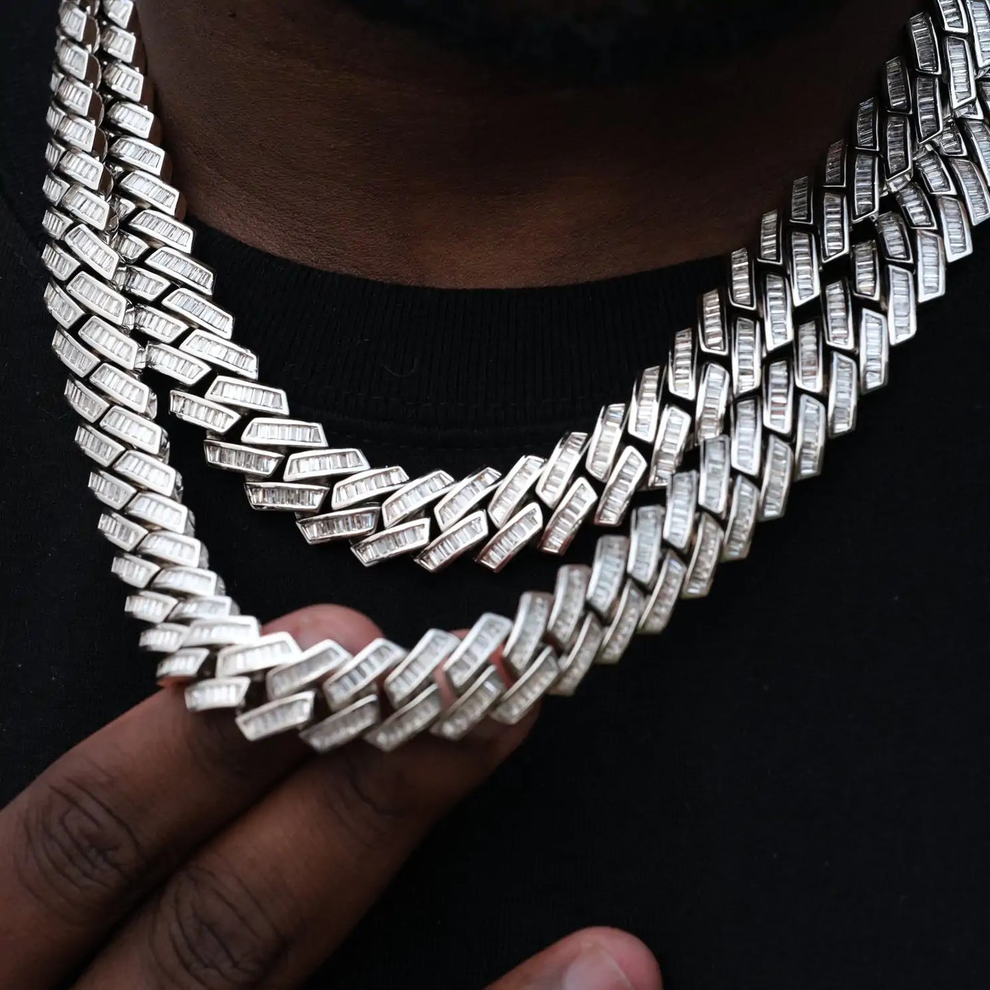 Collier Cubain avec Pierres Baguette