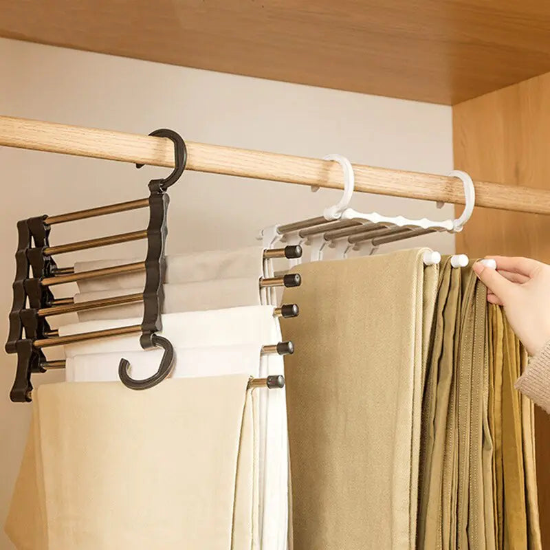 5-in-1 Pant Rack Shelves for Smart Closet Organization