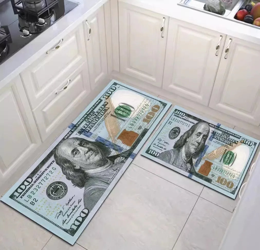 Alfombrilla Antideslizante con Patrón de Dólar