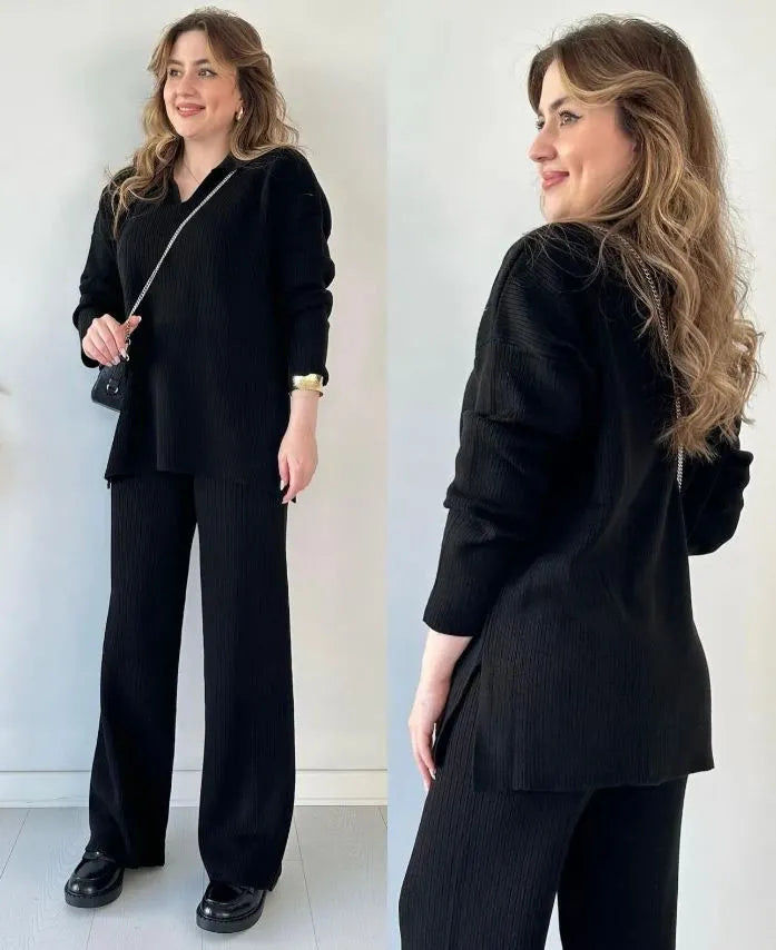 Conjunto de Loungewear de Punto de 2 Piezas Premium