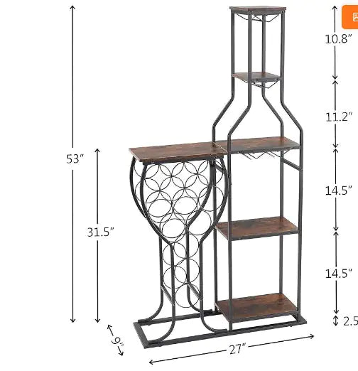 Soporte y Estante Elegante para Copas de Vino Colgantes