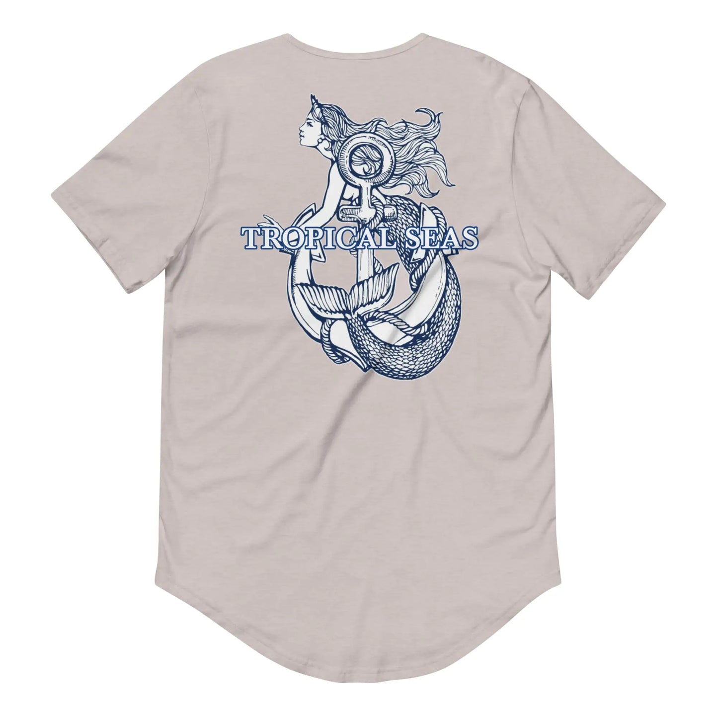 T-shirt Ancien Ancre de Sirène pour Homme à Ourlet Arrondi